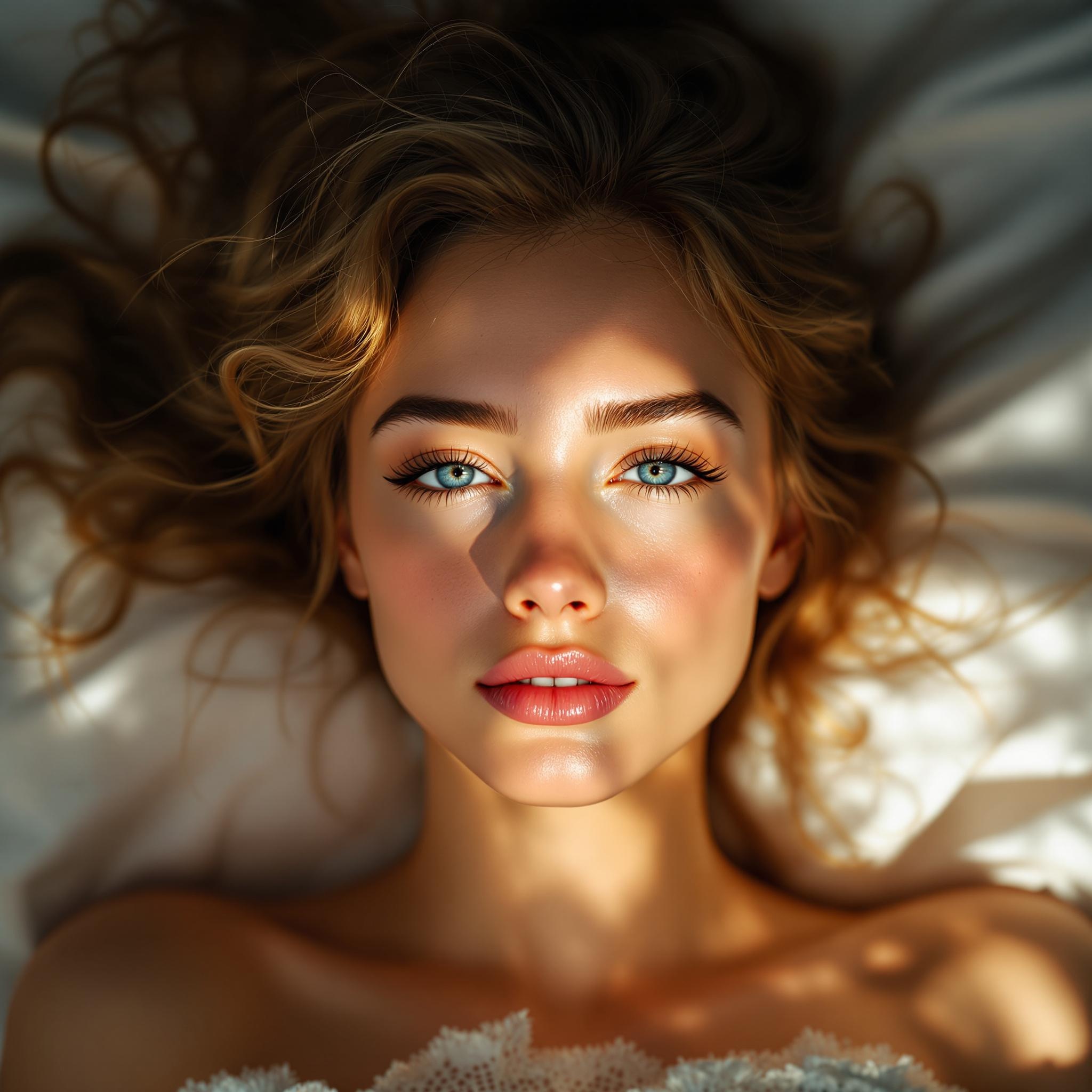 young woman blue eyes